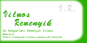 vilmos remenyik business card